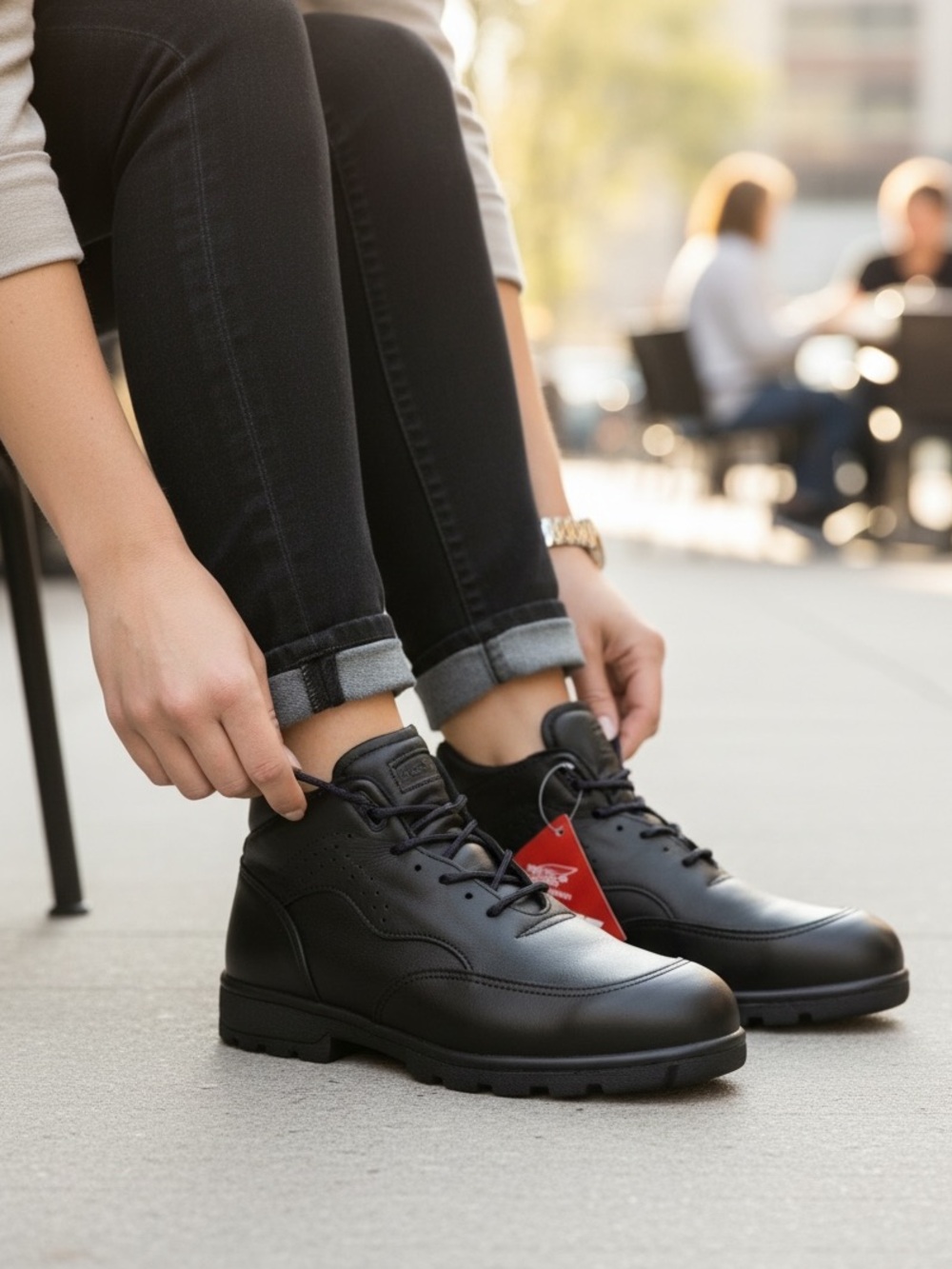 NWT Women’s Red Wing Boots Oxfords Black Size 11D Work Shoes ANSI Protective Toe